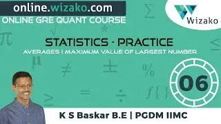 GRE Preparation Online | GRE Quant | Averages Practice #6 |  Maximum value of Largest Number