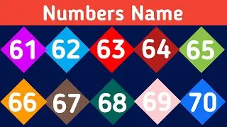 61 to 70 | Numbers name in english | 1 to 100