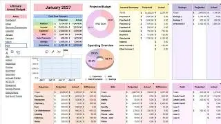 Таблица для составления годового и месячного бюджета. Простая система, которая организует все за ...