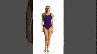 Sporti Textured Chlorine Resistant High Neck One Piece Slimsuit | SwimOutlet.com