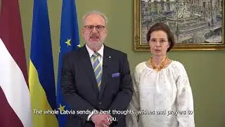28.02.2022. Address to the Ukrainian people by the President of Latvia and the First Lady of Latvia