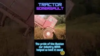 Tractor somersault | Heavy equipment vs pride of the Russian car industry😁😁😎😎💪