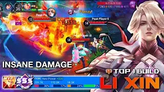 SSS! Li Xin PEAK Top 1 highest damage build | TOP 1 LIXIN BUILD | HOK