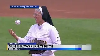 Nun throws perfect pitch