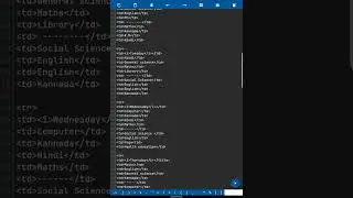 Html program - How to create School Time table using Html.