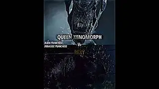 Rexy vs Queen Xenomorph #xenomorph #xenomorphs #rexy #alien #aliens #jurassicpark #tyrannosaurusrex