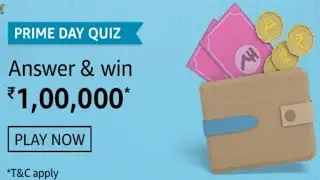 Amazon prime day Quiz answer today and win 100000 amazon pay balance