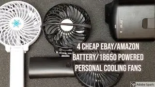 4 Cheap eBay/Amazon Rechargeable Battery Powered Personal Cooling Fans Reviewed, Opolar, Tutuko