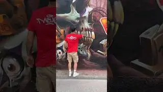CALAVERA REALISTA de PAYASO a spray #skull #calavera #realismo #clown #payaso #arteurbano #skulls