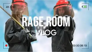 rage room vlog + axe throwing! (it was the best time!)