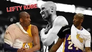 Kobe shoots left handed after shoulder injury