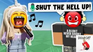 😧SINGING candy (doja cat) in ROBLOX VOICE CHAT!