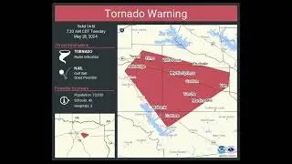 EAS #3 - TORNADO WARNING for Terrell & Canton, TX! (May 28, 2024)