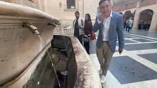 Public drinking fountain, Venice and Vatican Italy