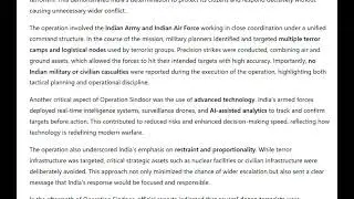 Operation Sindoor &mdash; Precision, Resolve & India&rsquo;s Counter-Terror Doctrine
