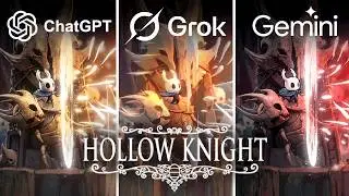 ChatGPT vs Gemini vs Grok Criando HOLLOW KNIGHT do ZERO! (palatável?)