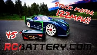 Arrma Vendetta 4S  Stock Motor RC Speed Run - 122mph!!!