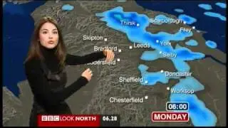 Keeley Donovan on Look North - hottest weathergirl ever? (BBC1, 29.11.10)