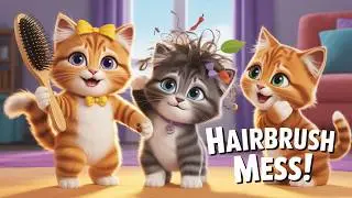 Luna Hairbrush Mess 😹 | Funny Pixar-Style Cat Family Comedy | Sweet Paws Tales