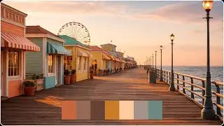 Pastel Pier at Golden Hour &mdash; Cinematic Color Palette | Color Vibe Archive