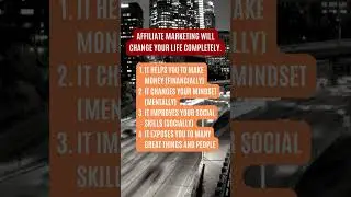 AFFILIATE MARKETING WILL CHANGE YOUR LIFE COMPLETELY #shorts #affiliatemarketingforbeginners