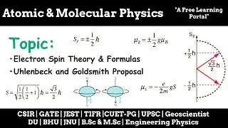 Lecture 4 :Electron Spin Theory & Formule | Uhlenbeck and Goldsmith Proposal