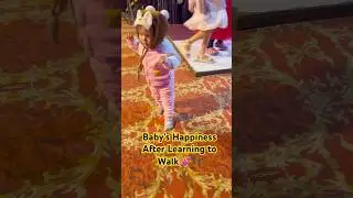 Baby&rsquo;s Happiness After Learning to Walk 💕👣#cutebaby #newborn #ytshort #shortsfeed #shorts
