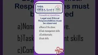 Legal and Ethical Responsibilities must be observed #tvet #cbt#assessors #assessment