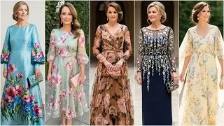 Abiti da sposa floreali con maniche per la mamma della sposa - Abiti da sposa moderni per la mamm...