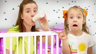Mom Turns Into a Baby! Levi and Ivy Take Care of Her!