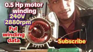 0.5 HP simens motor ki full winding data ki video