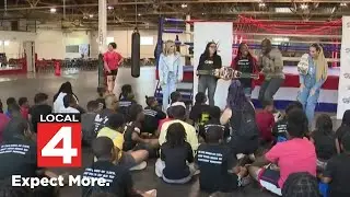 WWE stars visit Downtown Detroit boxing gym