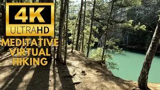 Virtual Hiking Video - 4K UHD - Ambient Music, Forest, Streams - No Talking - Jackfork Trail Feb