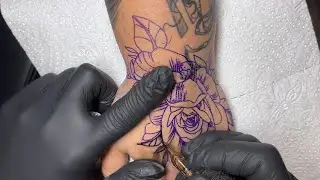 What does a rose symbol tattoo mean?/ ROSSE/ Tattoo Time Lapse/ Full PROCESS