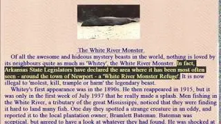 The White River Monster