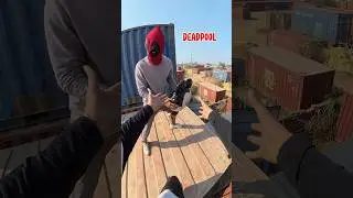 Deadpool.            #parkour #trending #pov #shorts #viralvideo #spiderman #balloon #song