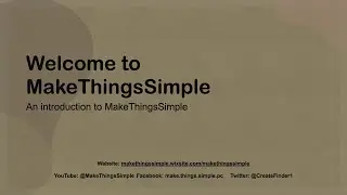 About MakeThingsSimple