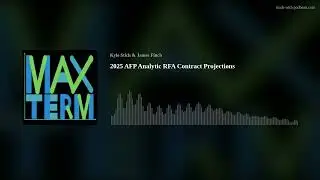 2025 AFP Analytic RFA Contract Projections