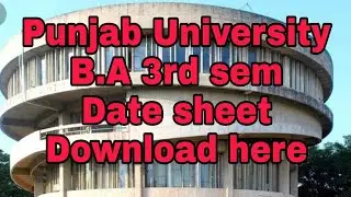 How to download Date sheet Punjab University CHD link in description Download