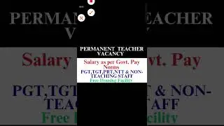 #Permanent Teacher Vacancy 2025#Apply now#Salary as per Govt. Norms#Link in description
