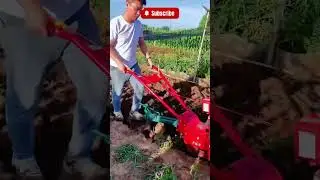 This tiller is incredibly convenient. #agritechmachines #farmequipment #farmmachinery