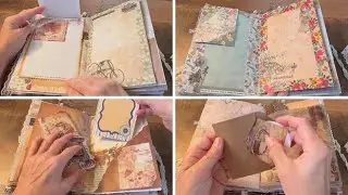 ASMR/RELAXING/Crinkles/Tingles Vintage Junk Journal Look Through!