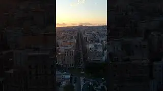 Drone view of the SUNSET over Catania, Sicily - Beautiful ITALY