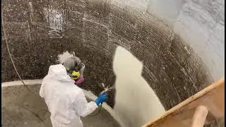 Epoxy Coating Application Ocean Water Storage Tank