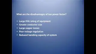 Disadvantages of low power factor ||   Electrical Engineering Question with Answer