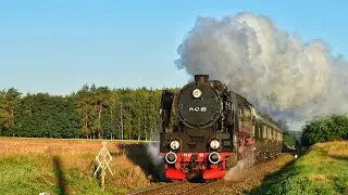 Pt47-65 w słoneczny poranek z planowym pociągiem do Leszna pędzi w kierunku Krzycka Wielkiego