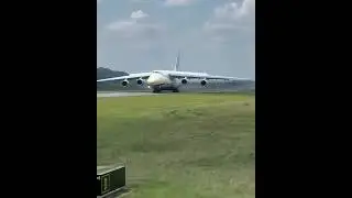 AN-124 ALMOSTSTEERS OFF RUNWAY #rrair #shorts