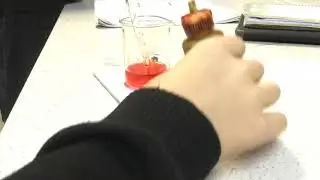 Acid and alkali mixed with universal indicator