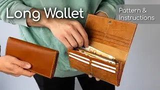 How to make a Leather Long Wallet - Leather Wallet Tutorial