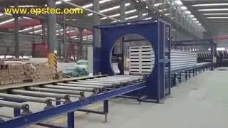 EPS Sandwich film wrapping machine and BOPP tape machine video